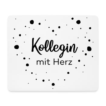Kollegin mit Herz - Mousepad (Querformat) - Weiß - Vorne