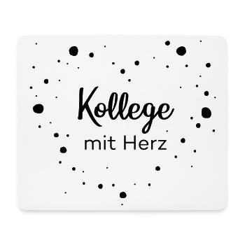Kollege mit Herz - Mousepad (Querformat) - Weiß - Vorne