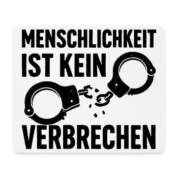 Menschlichkeit ist kein Verbrechen Geschenk Demo - Mousepad (Querformat) - Weiß - Vorne