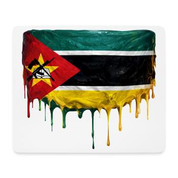 Mozambique Flaggen-Gemälde Tropfen - Mousepad (Querformat) - Weiß - Vorne