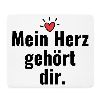 Mein Herz gehört dir - Mousepad (Querformat) - Weiß - Vorne