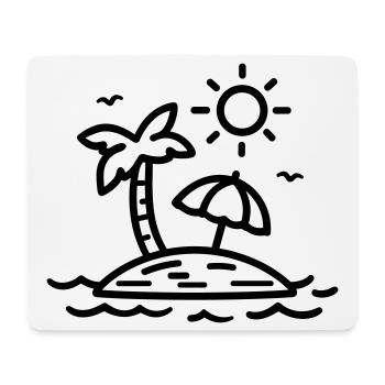 beach - Mouse Pad (horizontal) - white - Front