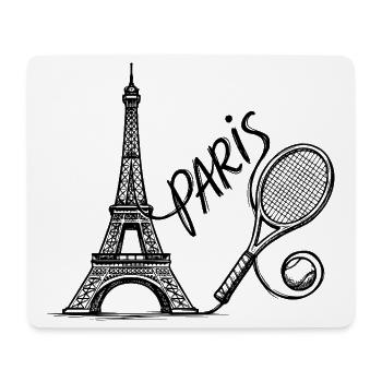 Chemise du tournoi de tennis de Paris, mode rétro de tennis - Tapis de souris (format paysage) - blanc - Devant