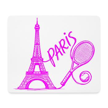 Chemise du tournoi de tennis de Paris, sac de tennis rétro - Tapis de souris (format paysage) - blanc - Devant