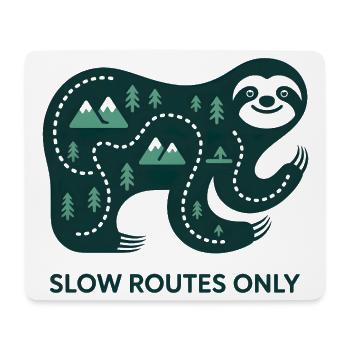 Langsame Routen Nur Elefant - Mousepad (Querformat) - Weiß - Vorne