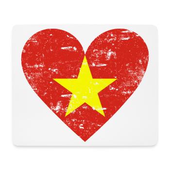 Vietnam Heart Used - Mousepad (Querformat) - Weiß - Vorne