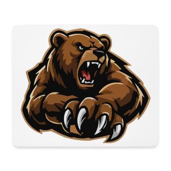 Angry Bear Claw Illustration - Mouse Pad (horizontal) - white - Front