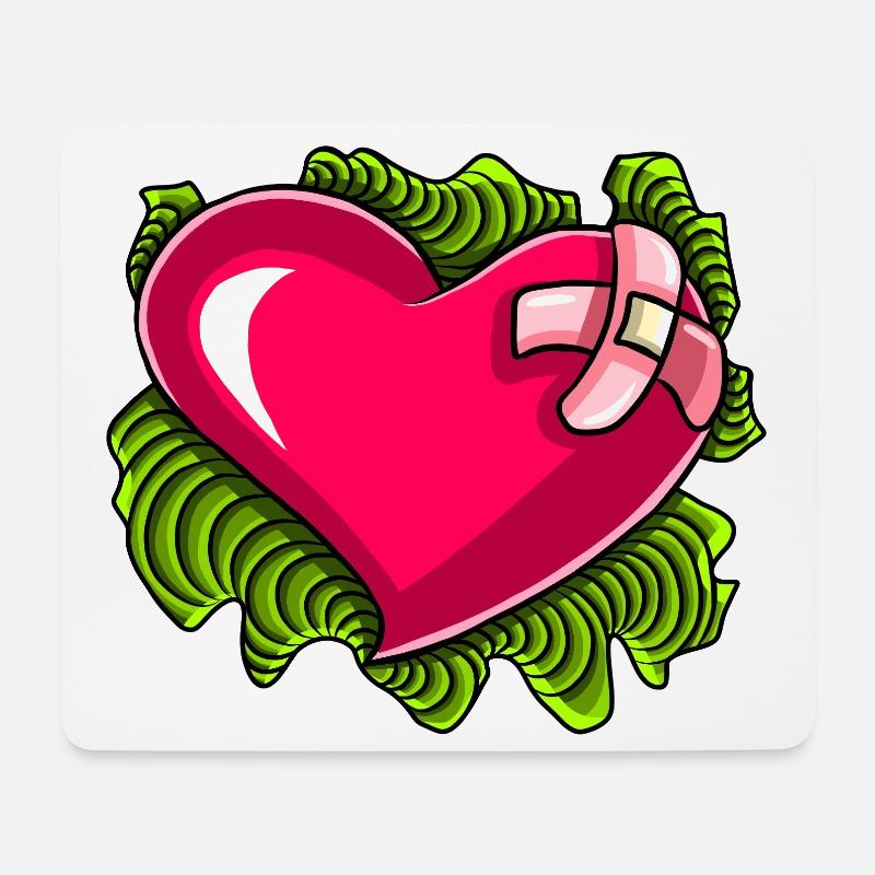 Resilient Heart - Mouse Pad (horizontal) - white