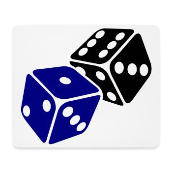 Blue Cube Minimal Design - Mouse Pad (horizontal) - white - Front