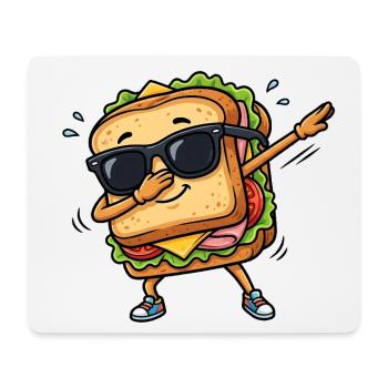 Dabbing Sandwich - Mousepad (Querformat) - Weiß - Vorne