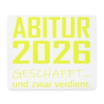 Abitur 2026 Geschafft - Mousepad (Querformat) - Weiß - Vorne