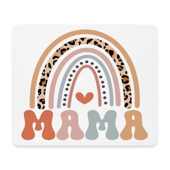 Maman Maman Bébé Meilleure Maman Arc-en-ciel pour la fête des mères - Tapis de souris (format paysage) - blanc - Devant