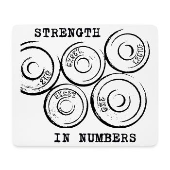 Strength In Numbers Gym - Weight Plates - Mouse Pad (horizontal) - white - Front
