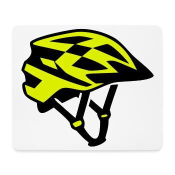 MTB Bicycle Helmet Silhouette - Mouse Pad (horizontal) - white - Front
