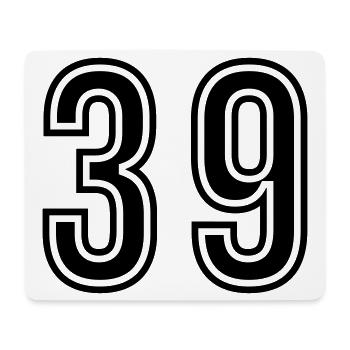 39 Number Symbol - Mouse Pad (horizontal) - white - Front