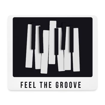 Feel the Groove – Modern Piano Design - Mouse Pad (horizontal) - white - Front