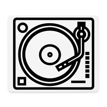 DJ-Plattenspieler - Mousepad (Querformat) - Weiß - Vorne
