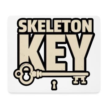Halloween-Skelett – Skelettschlüssel - Mousepad (Querformat) - Weiß - Vorne