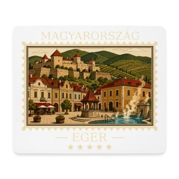 Ungarn Eger Vintage Reisemarke - Mousepad (Querformat) - Weiß - Vorne