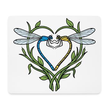 Dragonfly Heart - Mouse Pad (horizontal) - white - Front