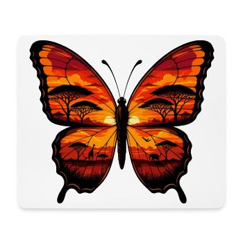 Sunset Butterfly Savannah - Mouse Pad (horizontal) - white - Front