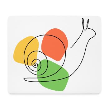 Abstract interpretation of the garden snail - Mouse Pad (horizontal) - white - Front