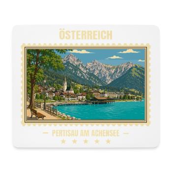 Österreich Pertisau am Achensee Vintage Reisemarke - Mousepad (Querformat) - Weiß - Vorne