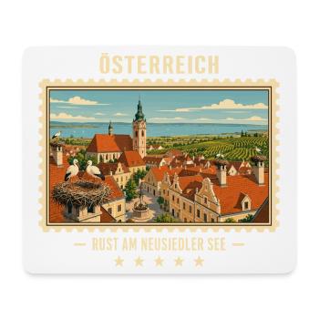 Österreich Rust am Neusiedler See Vintage Reisemar - Mousepad (Querformat) - Weiß - Vorne
