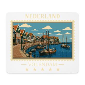 Nederland Volendam Vintage Reisemarke - Mousepad (Querformat) - Weiß - Vorne