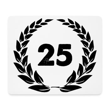 25 Kranz - Mousepad (Querformat) - Weiß - Vorne
