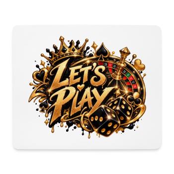 Let's Play Gold Casino Flair - Mousepad (Querformat) - Weiß - Vorne