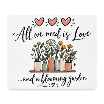 Gartenarbeit Cottage Garten Zimmerpflanze Pflanze Mama Kunst - Mousepad (Querformat) - Weiß - Vorne