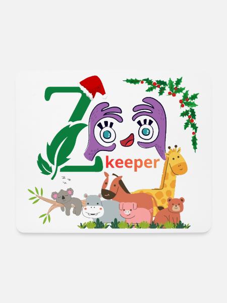 lustiger Tierpfleger - Mousepad (Querformat) - Weiß