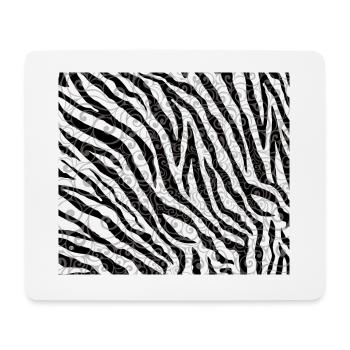 Motif zèbre tourbillonnant - Tapis de souris (format paysage) - blanc - Devant