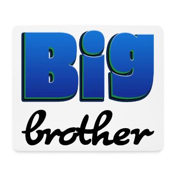 Schriftzug Big Brother für den großen Bruder - Mousepad (Querformat) - Weiß - Vorne