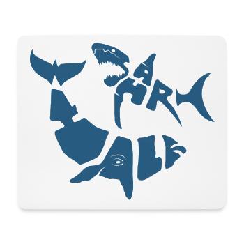 SW_LOGO_5_BLEU - Mousepad (Querformat) - Weiß - Vorne