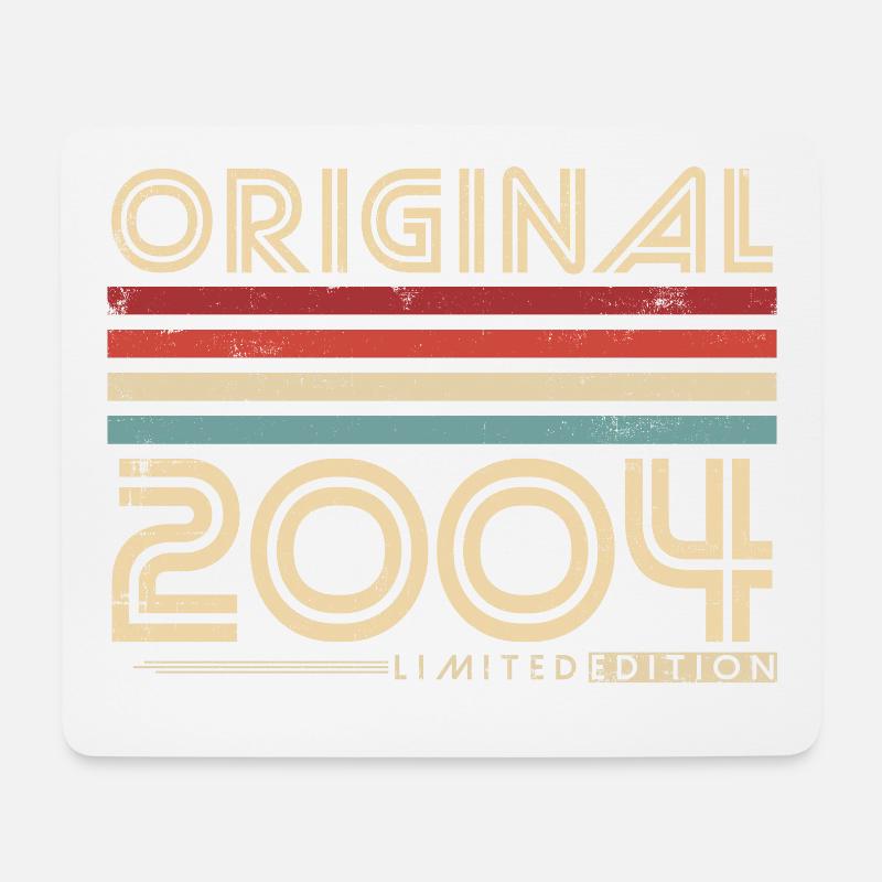 Geburtstag 2004 Jahrgang Vintage Retro Geschenk - Mousepad (Querformat) - Weiß