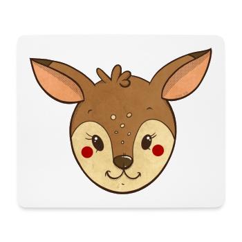 vintage deer - Mouse Pad (horizontal) - white - Front