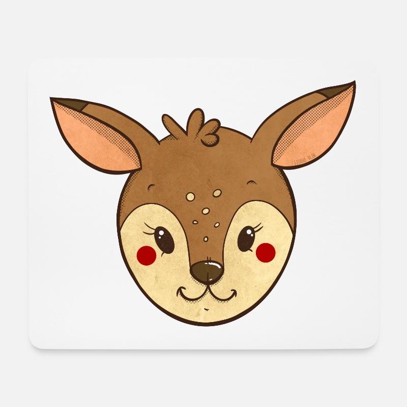 vintage deer - Mouse Pad (horizontal) - white