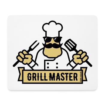 Grill Master (Grillen / Barbecue / BBQ / 2C) - Mousepad (Querformat) - Weiß - Vorne