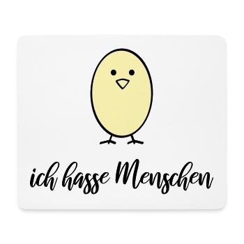 ich hasse Menschen- Küken (Farben änderbar) - Mousepad (Querformat) - Weiß - Vorne
