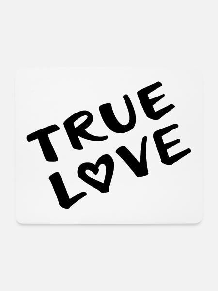 true love wahre Liebe - Mousepad (Querformat) - Weiß
