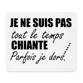 Je ne suis pas tout le temps chiante t-shirt femme - Tapis de souris (format paysage) - blanc - Devant