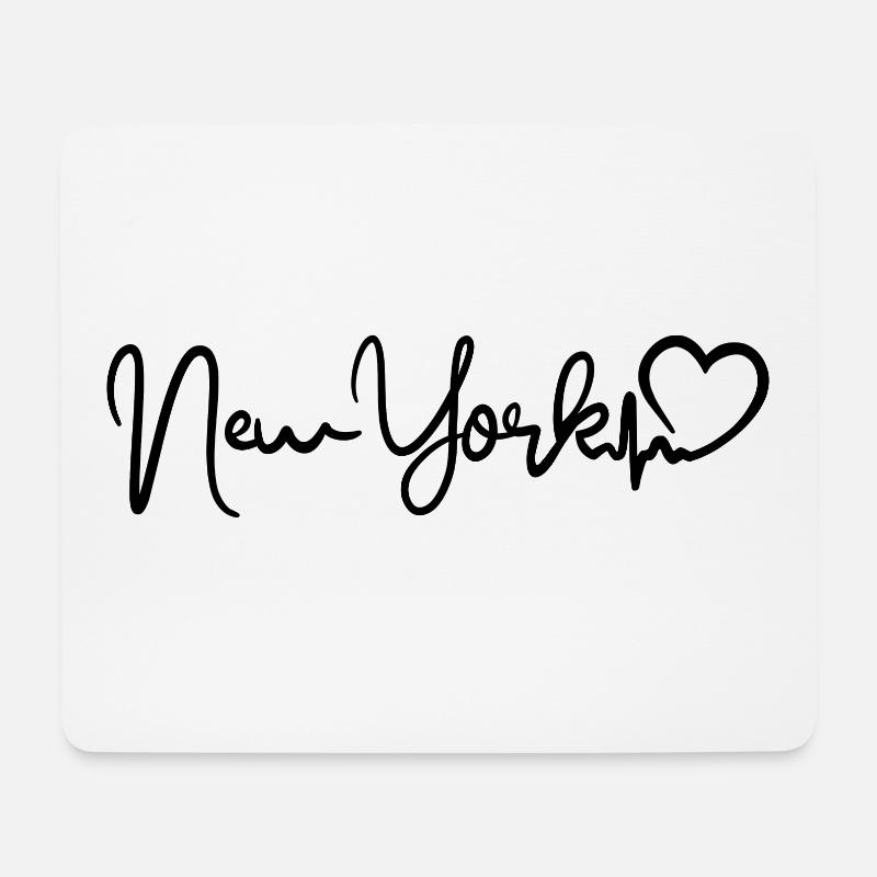New York Herzschlag NYC - Mousepad (Querformat) - Weiß