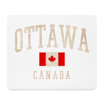 Conception du drapeau d’Ottawa Canada - Tapis de souris (format paysage) - blanc - Devant