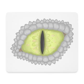 Drachenauge - Mousepad (Querformat) - Weiß - Vorne