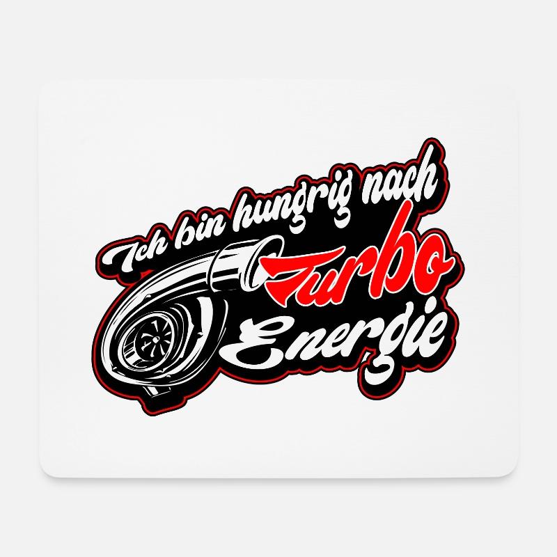 Schwarze Brennstoffflamme Turbo - Mousepad (Querformat) - Weiß