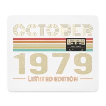 Anniversaire octobre 1979 - Birthday october 1979 - Tapis de souris (format paysage) - blanc - Devant