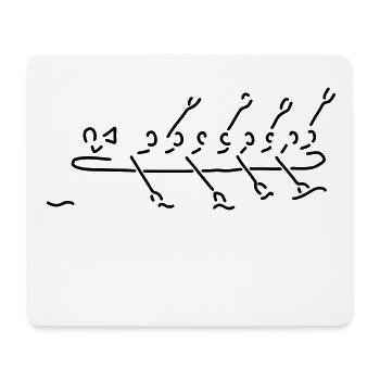 rudern achter - Mousepad (Querformat) - Weiß - Vorne