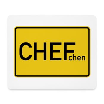 Bester Chef Ortsschild Chefchen - Mousepad (Querformat) - Weiß - Vorne